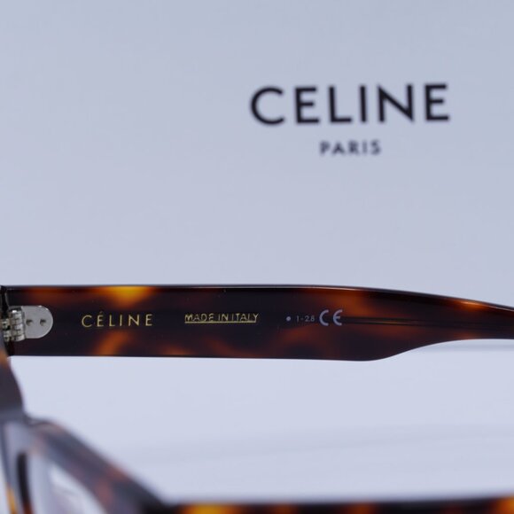 Celine CL50011F 054 Square Eyeglasses 49mm – Havana - Picture 5 of 9